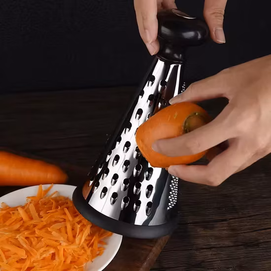 레몬 제스터 스테인레스 스틸 주방 치즈 커버 인체공학적 블랙 핸들 강판